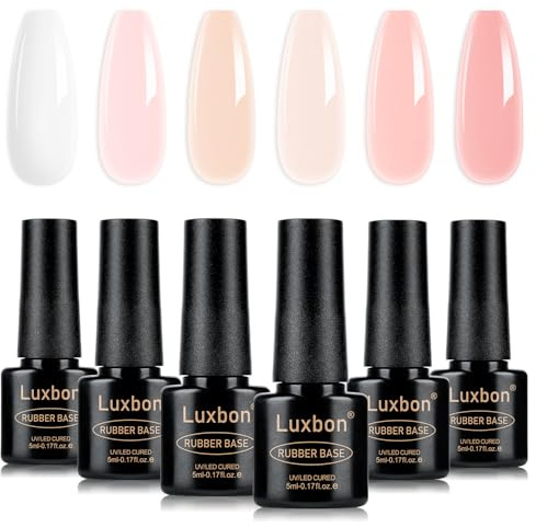 Luxbon 5 EN 1 Base Rubber Color Gel Esmaltes de Uñas Semipermanentes 008