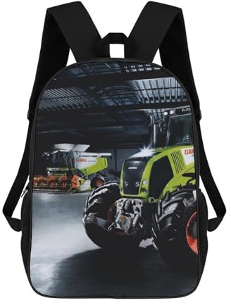 QPIRINMEX Kinder Schulranzen Traktor Kinderrucksack Reiserucksack Jungen Mädchen Schultasche 17inch