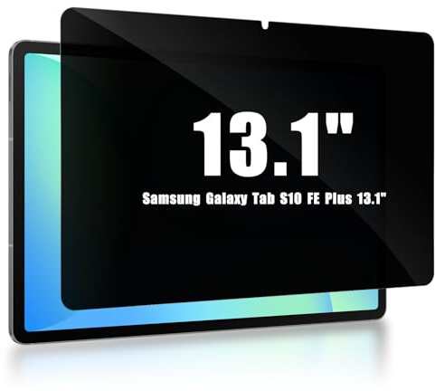 ToVioc 13.1 180° Film Protection Confidentialité pour Galaxy Tab S10 Fe+ | Film Protection D'éCran Trempé avec Dureté 9h-Anti-Espion pour Samsung Galaxy Tab S10 Fe Plus