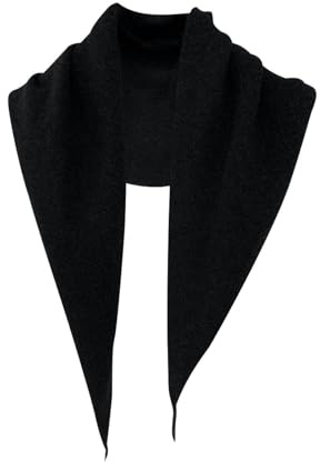 Wool Triangle Scarf Knitted Wraps Spring Fall Winter Shawl Multi-Color Neck Warmer Solid Colour Skin-Friendly Head Wrap Neckerchief for Women Ladies Girls Fashionable Going Out Streetwear