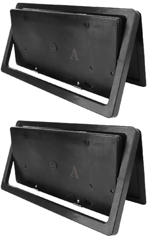 ASHATA 2 Stück Nummernschild Flipper, Elektrischer Nummernschildhalter mit Ferngesteuertem Flip Cover Design, für die USA