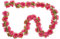 Fahrradgirlande Fahrraddekoration Blumengirlande 120 cm Blume fuchsia CBK-MS