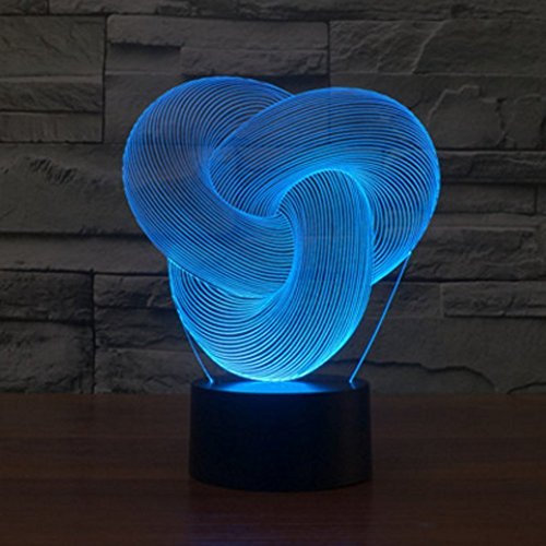 3D Abstrakte Körper Illusions LED Lampen Tolle 7 Farbwechsel Acryl berühren Tabelle Schreibtisch-Nachtlicht mit USB-Kabel für Kinder Schlafzimmer Geburtstagsgeschenke Geschenk