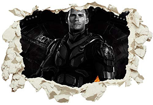 Unified Distribution Pacific Rim - Scott Eastwood - Wandtattoo mit 3D Effekt, Aufkleber für Wände und Türen Größe: 92x61 cm, Stil: Durchbruch