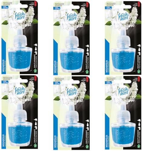 Fresh & More Nachfüllflakons für Duftstecker (6er Pack) Weichspüler, 19ml