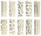 Ideen mit Herz Gravur-Sticker, transparent/gold, 10 Bogen à 10 x 23 cm | Goldene Aufkleber zum Basteln & Dekorieren | Geburtstag, Weihnachten, Rente & mehr (Rosen)