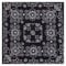 Western Ranch Bandana Halstuch Nikkituch Kopftuch Baumwolle Paisley XL 70 x 70 cm (Schwarz)