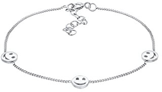 Elli Armband Damen mit Smiling Plättchen Trend Blogger in 925 Sterling Silber