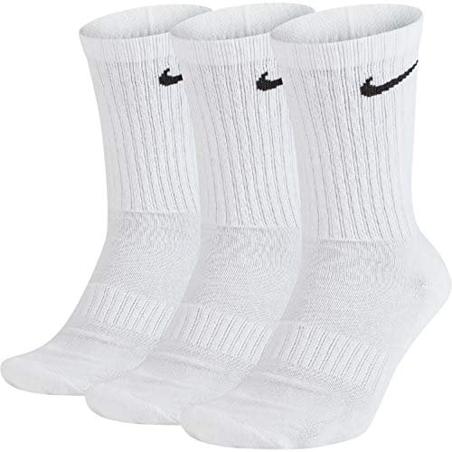 NIKE Everyday Cushion Crew Training Socks 3 paires (38-42), Noir/blanc