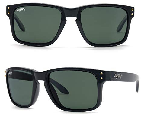Myway Sonnenbrille im italienischen Stil, echtes polarisiertes Kristallglas, Polarisierte Echtglas-Linse