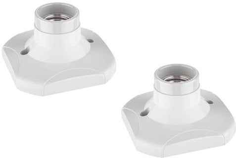 ledscom.de 2 Stück Deckenleuchte/Lampenfassung ELEKTRA, weiß, 1x E27 max. 60W