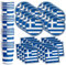 Griechische Flagge Griechenland Geburtstag Party Supplies Set Teller Servietten Tassen Geschirr Kit für 16