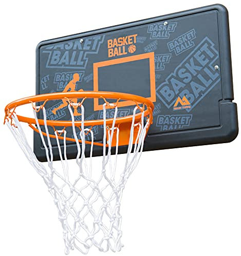 SILVER VALLEY Wall Mounted Basketball Hoop with Backboard Outdoor and Indoor