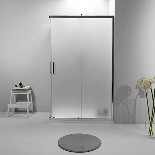 Box Doccia Angolare - Cabina Doccia Elite con Porta Scorrevole Vetro Temperato 6mm,Anticalcare con Profilo Cromato e Chiusura Magnetica (90 x 120 cm, Opaco)