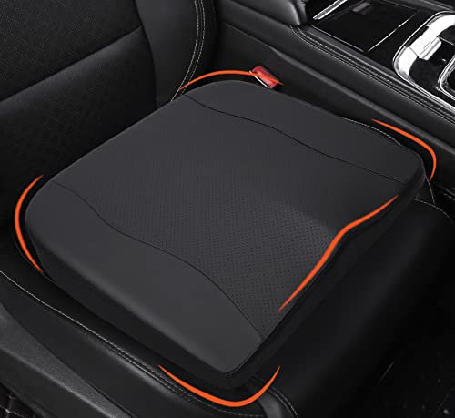 Lofty Aim Sitzkissen Auto, Komfort Memory-Schaum Autositzkissen – Linderung von Ischias- und Rückenschmerzen, Autositzkissen für Autositz, Fahrer, Bürostuhl, Rollstuhl (Dunkelschwarz)