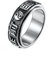 PAMTIER Herren Drehbarer Ring Rostfreier Stahl Taoistisches Mantra mit Neun Zeichen im Retro-Stil im Chinesischen Stil Größe 62 (19.7)