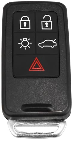 X AUTOHAUX Replacement Keyless Entry Remote Car Key Fob KR55WK49264 433Mhz for Volvo XC60 2010-2017 for Volvo XC70 2008-2016 5 Buttons with Door Key