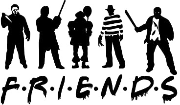 myrockshirt Horror Freunde Horrorfilm Michael Myers ELM Street es 20 cm Aufkleber Autoaufkleber Sticker Wandtattoo