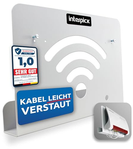 Wandhalterung für AVM FritzBox Router mit Kabelmanagement 7690 7590 AX 6660 Cable 7530 5530 8850 6850 6660 6890 7490