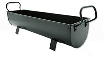 DARO DEKO Metall Blumenkasten 17 x 52cm schwarz Blumen-Topf Übertopf Blumenkasten Pflanz-Schale
