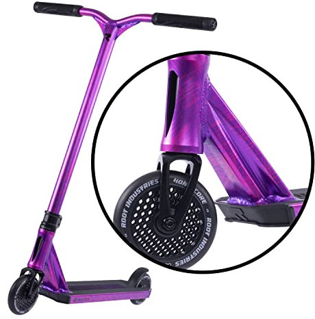 Invictus Komplett-Scooter – Stunt-Scooter – professioneller Roller für jedes Alter – Profi-Roller für Kinder Profi-Roller für Erwachsene – Profi-Scooter-Deck, breite Profi-Räder (Ätzung Pink)