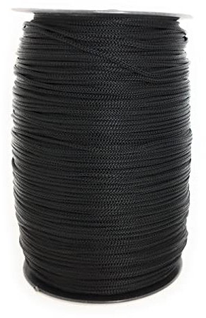 LE ANTICHE MERCERIE Cordoncino Thai per Borse all' Uncinetto Rocca 500GR Vari Colori (Nero 16)