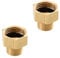 Tecmolog Lot de 2 raccords de tuyau en laiton 1/2 femelle vers 3/8 mâle pour mitigeur de cuisine, SBA025A-2
