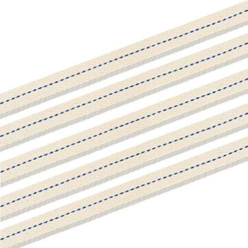 NKlaus Lampendocht Baumwolle 10mm breit, 20 x 12cm Litzendocht, 1 Stück