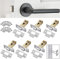 Kigniote 6 Pcs Tubular Mortice Latch 45 mm Door Latches Door Catches for Internal Door with Polished Plate & Screws Compatible with Various Door Lock Handles