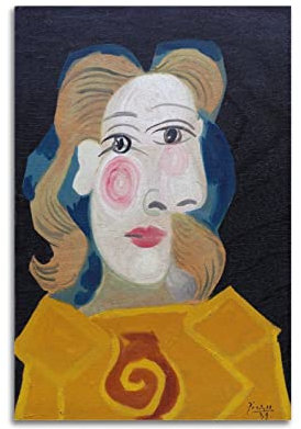JAHER Pablo Picasso Gemälde – (Dora Maar) Poster Zimmer Ästhetischer Druck Kunst Wandbild Leinwand Geschenke Moderne Schlafzimmer Dekor 30 x 45 cm