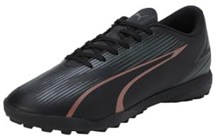 PUMA Unisex Ultra Play TT Soccer Shoe, Black-Copper Rose, 43 EU