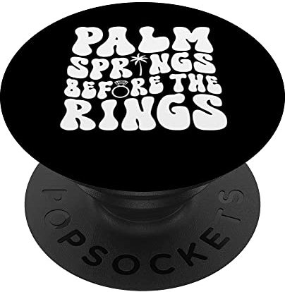 Palm Springs Before The Rings Bachelorette Party Groovy PopSockets mit austauschbarem PopGrip