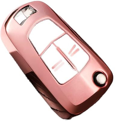 ontto Schlüsselhülle Autoschlüssel Hülle Passt für Vauxhall Opel Astra J H K Corsa D Insignia Vectra Zafira Signum Antigo Omega TPU Silikon Schlüsseletui Schutzhülle Schlüsselanhänger-Rosa