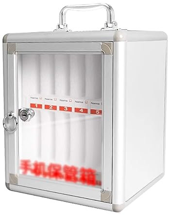 Handy-Tresor Handyschrank Aus Aluminiumlegierung Mit Schloss Wand-Handy-Schließfach Handy-Aufbewahrungsbox (S : 12)