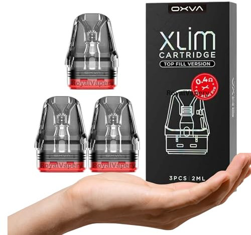 Royal Vapery OXVA Xlim Pods V3 0,4 Ohm Oxva V3 Pods pour XLIM Pro Kit de vapotage Capsules 2 ml Remplissage supérieur sans nicotine (0,4 Ohm)