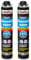 Isolbau B2 Dämmstoffkleber - 2 x 750 ml Perimeterkleber für EPS- & XPS-Platten - 1K PU-Klebeschaum für Dämmung und Isolieren