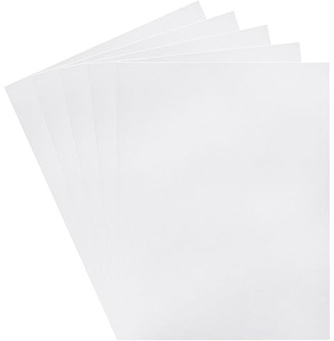 5 Stück 1 mm Flexibler Bastelfilz,20 x 30 cm Mit Feiner Wollqualität Weicher Vliesstoff Stoff Filzplatten zum DIY Basteln Dekoration für Hochzeit Tischdeko Osterdeko und Nähprojekte (Weiß)