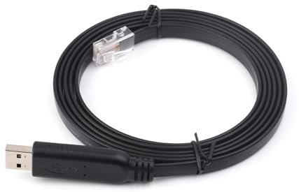 Waveshare Industrial USB To RJ45 Console Cable(1.8m) for PC, USB Type A To RJ45 Console Male Port, FT232RL Chip, for Router, Switch, Firewall, Server For Debugging, Configuration, Data Communication