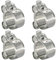 4 PCS Heavy Duty 304 Stainless Steel Adjustable Pipe Clamps
