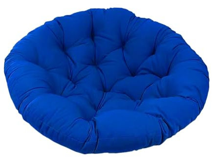 Baoblaze 40 cm Gartenstuhl Kissen, Gepolstertes Sitzkissen, Polster für Gartenmöbel, Sitzkissen Outdoor/Indoor Rund, Stuhlkissen für Schlafzimmer, Familienzimmer, Kissen für Hängesessel, tiefes Blau