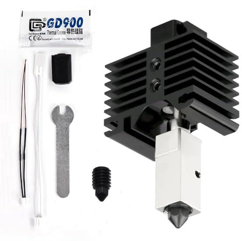 Sostituzione per il gruppo hotend di carbonio Bambu Lab X1C con acciaio rimovibile in acciaio temprato da 0,4 mm per ugello hotend per le stampanti 3D Serie Bambu Lab X1
