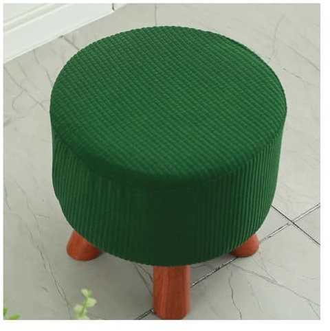moismk Hockerbezug Rund Fußhocker Bezug Ottomane Rund Schonbezug Stretch Husse für Fußhocker Ottomanischer Hocker-Bezug Überzug Hocker Protector Waschbar(#14)