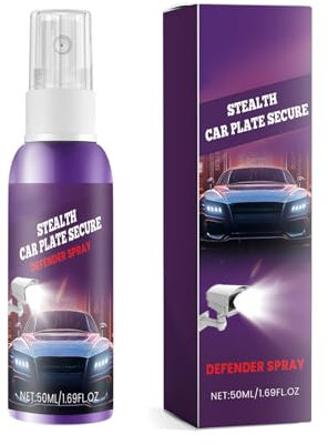 Meiliyizu Spray per targa, spray riflettente invisibile per targa, adatto per visibilità notturna, garantisce una chiara leggibilità automobilistica e