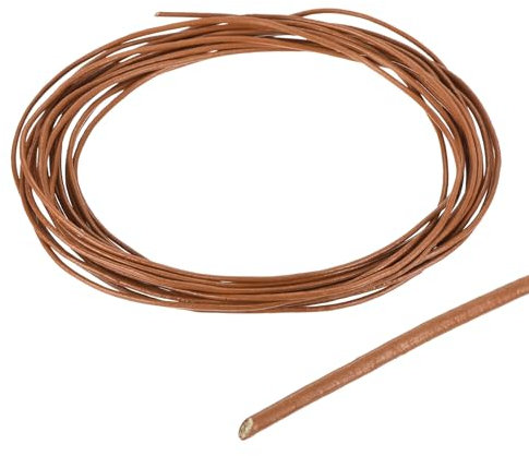 DMiotech 1.5mm Deep Brown Leather Cord, 5m(5.5 Yards) Round Leather Rope Lace Leather Strings for Crafting Necklace Bracelet Beading Jewelry Making DIY Projects