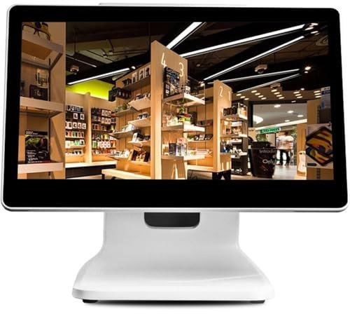 Caisse enregistreuse pour petites entreprises, caisse enregistreuse à écran tactile, caisse enregistreuse POS avec écran tactile 15,6 pouces, processeur N2930, 4/8 Go de RAM, 64 Go de SSD(8GB)