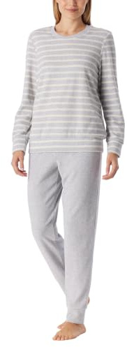 Schiesser Damen Langer Schlafanzug Pyjama Lang Frottee - 180116