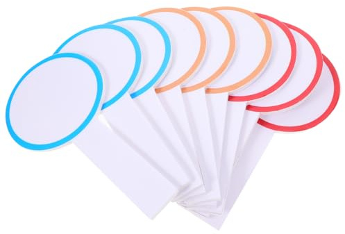 Angoily 20 Panneaux Blancs Portables Mini Tableau Blanc Effaçable À Sec Tableau De Pointage Avec Poignée Réutilisable Pour Vote Compétitions Écoles Et Enchères