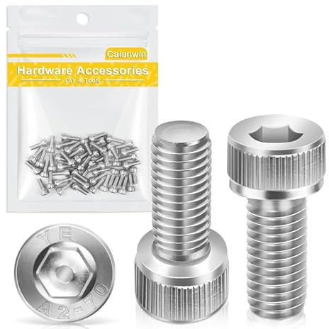 50 Stück M3 Schrauben Set, m3 x 25mm Zylinderschrauben mit Innensechskant Schrauben Set, DIN 912 A2 V2A Edelstahl Zylinderkopfschrauben, Gewindeschrauben Set, Innensechskantschrauben Sortiment
