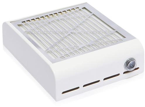 Agrdeed 40W Nail Dust Collector, Rechargeable Nail Dust Extractor Dust Vacuum Vent with Reusable Filter Nails Dust Collector with Brush for Nails Drilling Polishing Salon