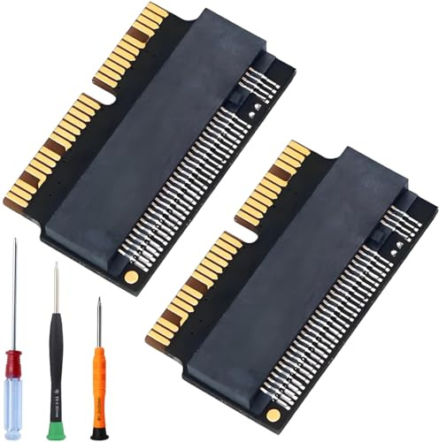 ZHUROUPU Adattatore SSD M.2 NVME per Apple per MacBook PRO Air Retina 2013-2017, Scheda di conversione da M.2 NGFF NVME PCIe 3.0 M-Key a SSD 12+16 Pin per MacBook A1465 A1466 A1398 A1502